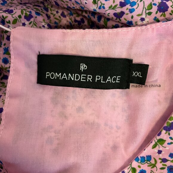 Pomander Place Dress XXL Pink Purple Blue Green Floral Baby-Doll Style - Picture 14 of 14
